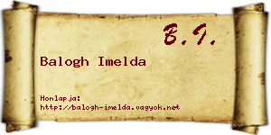 Balogh Imelda névjegykártya