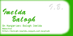 imelda balogh business card